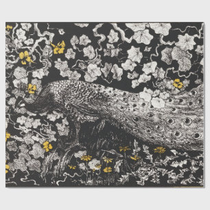 Papier Cadeau Illustration de Peacock vintage par Theo van Hoyte