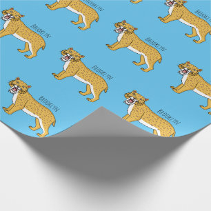 Papier Cadeau Illustration de tigre à dents de sabre