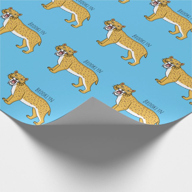 Papier Cadeau Illustration de tigre à dents de sabre (Coin)