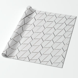 Papier Cadeau Illustration des lignes blanches et noires