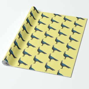 Papier Cadeau Illustration d'oiseau de faisan paon de Palawan