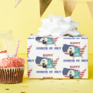 Papier Cadeau Illustration du 4 juillet de l'aigle de la liberté