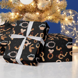 Papier Cadeau Illustration du Motif de jouets pour bébés mignons