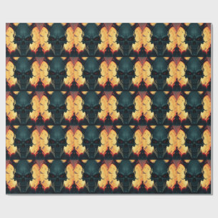 Papier Cadeau Illustration du style de bande dessinée crâne Imag