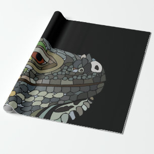 Papier Cadeau Illustration d'un animal de lézard d'Iguana