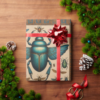 Papier Cadeau Illustration égyptienne de Scarab
