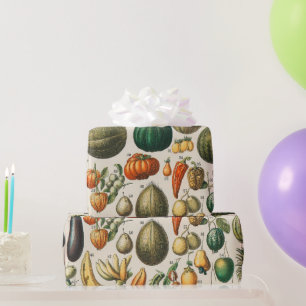 Papier Cadeau Illustration scientifique végétale des fruits