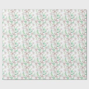 Papier Cadeau Illustration White Lilies