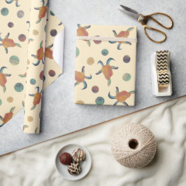 Papier Cadeau Illustrations de chèvre peinte moderne et Pois