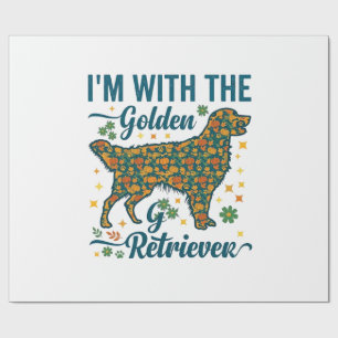 Papier Cadeau Im Chien Golden Retriever Halloween Citrouilles Fe