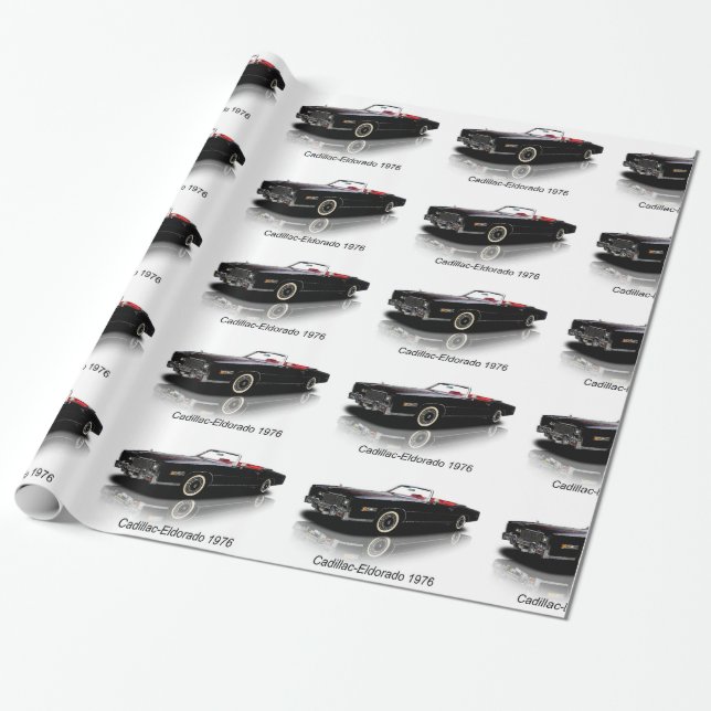 Papier Cadeau Image de voiture classique pour papier brillant (Déroulé)