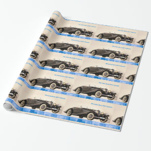 Papier Cadeau Image de voiture classique pour papier brillant