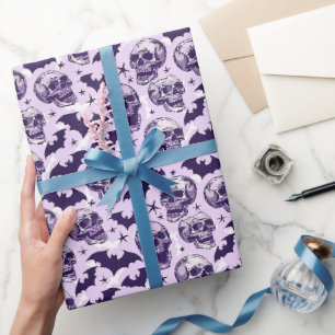 Papier Cadeau Imaginaire gothique pourpre doux
