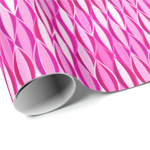 Papier Cadeau Impression à ruban du milieu du siècle - nuances d