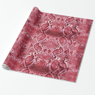 Papier Cadeau Impression de serpent rose chaud