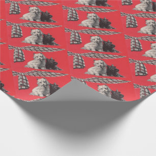 Papier Cadeau impression de terriers écossais adorables