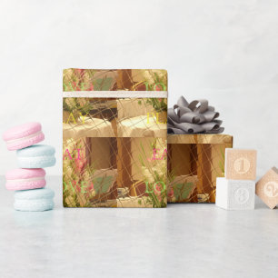 Papier Cadeau Impression des fleurs reflétées