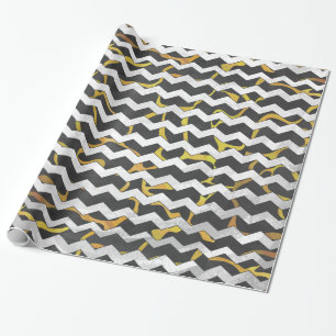Papier Cadeau Impression Giraffe noir et jaune