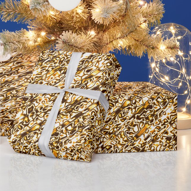 Papier Cadeau Impression Gold Cheetah (Vacances)