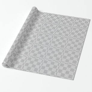 Papier Cadeau Impression Japonaise Gris Et Blanc