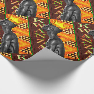 Papier Cadeau Impression Kwanzaa Afrocentrique