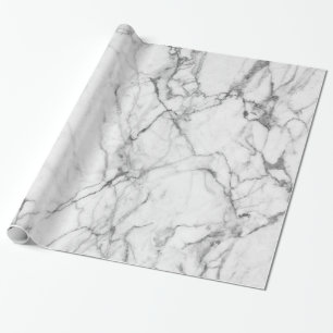 Papier Cadeau Impression Marbre blanc en pierre