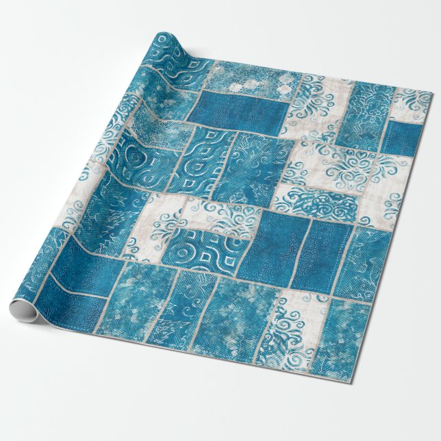 Papier Cadeau Impression motif de la surface composée de collage (Déroulé)