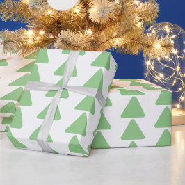 Papier Cadeau Impression triangulaire verte