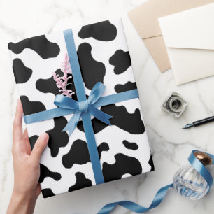 Papier Cadeau Impression vache Cowgirl Country Fête d'animaux de