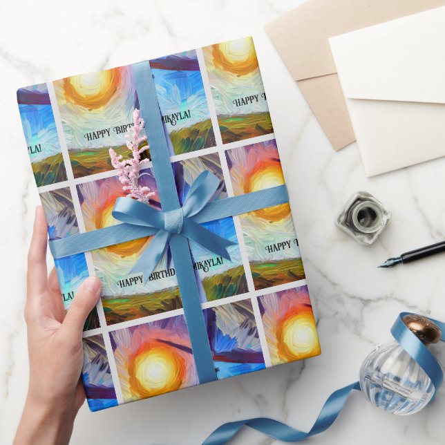 Papier Cadeau Impressionnisme Énergie solaire et éolienne (Cadeaux)