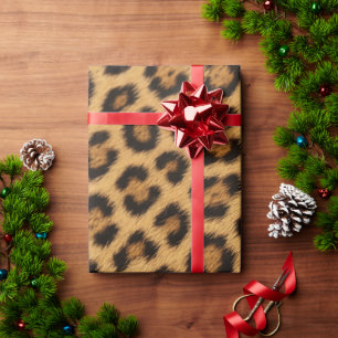 Papier Cadeau imprimé animal cuir peau fourrure texture léopard 