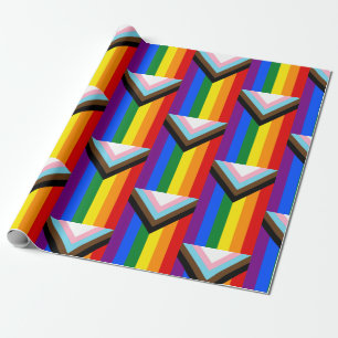 Papier Cadeau Indicateur de fierté de progression LGBTQ+