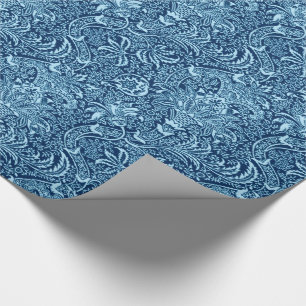 Papier Cadeau Indigo de William Morris et bleu de ciel indiens