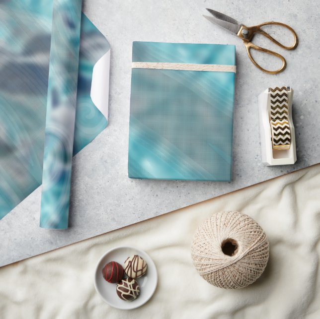 Papier Cadeau Indigo Splash baisse (Artisanat)