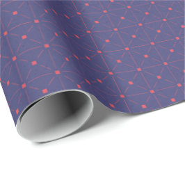 Papier Cadeau Indigo vibrant avec des accents d'écarlate frappan