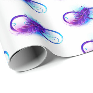 Papier Cadeau Infinity with purple feather