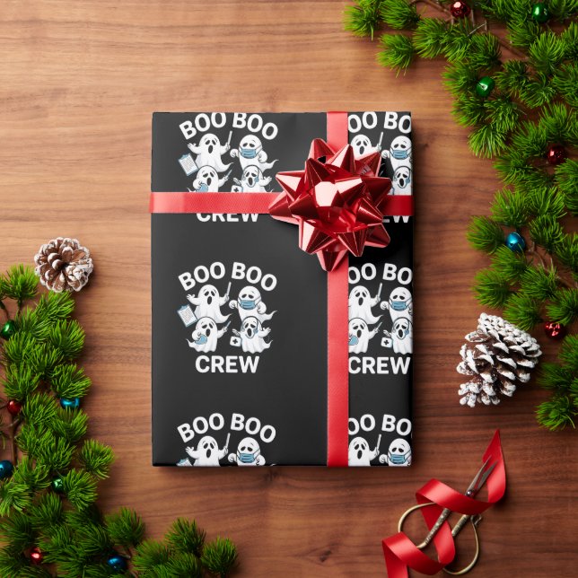 Papier Cadeau Infirmière d'Halloween Cadeau Boo Boo Infirmière d (Cadeau de vacances)