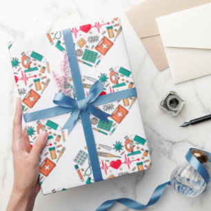 Papier Cadeau Infirmière Infirmière Outil Coeur