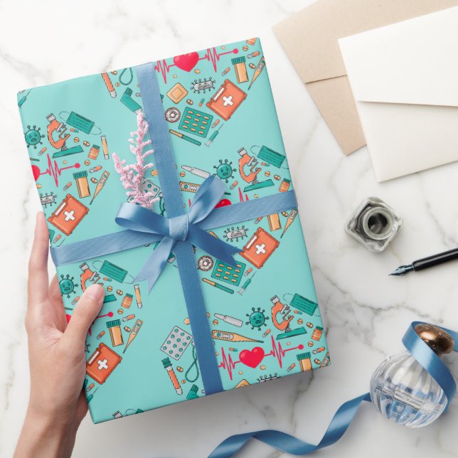 Papier Cadeau Infirmière Infirmière Outil Coeur (Cadeaux)