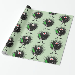 Papier Cadeau Infirmière mauvaise drôle d'insecte avec la