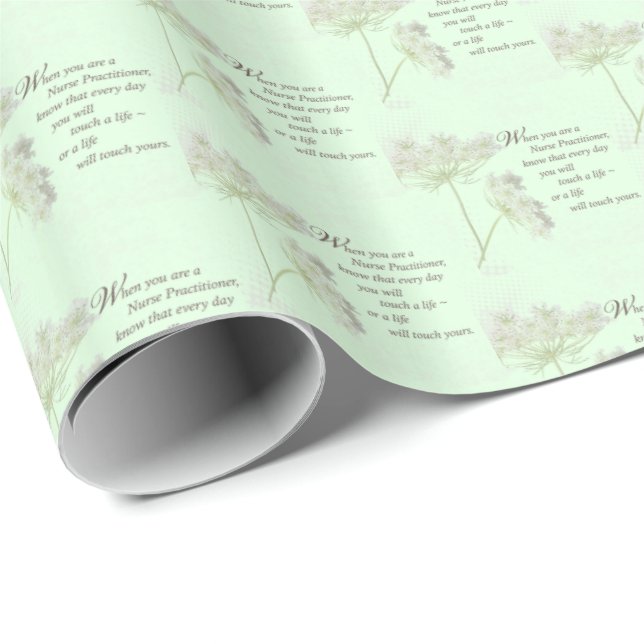 Papier Cadeau Infirmière praticien Touch Vies Fleur sauvage (Coin rond)