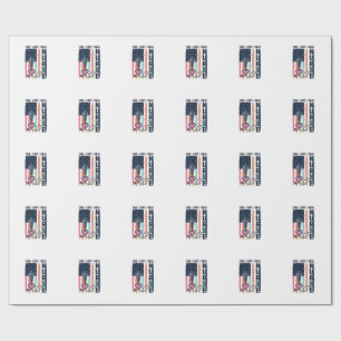 Papier Cadeau Infirmière Vivez Amour Guérir Patriotique Vintage 