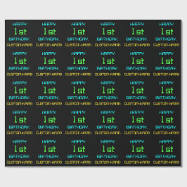 Papier Cadeau Informatique numérique amusante Thème 1er annivers