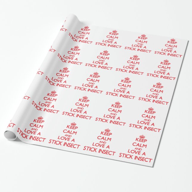 Papier Cadeau Insecte de bâton (Déroulé)