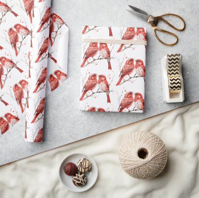 Papier Cadeau Inséparables de Red Hearts (Artisanat)