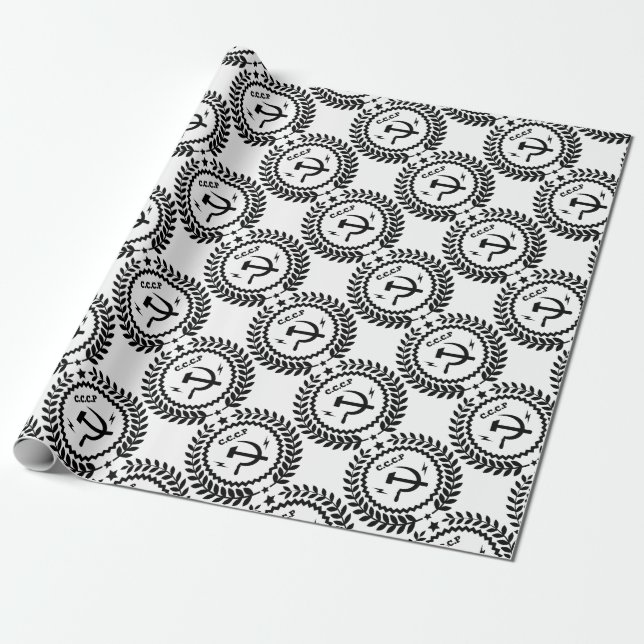 Papier Cadeau Insigne communiste de faucille de marteau de CCCP (Déroulé)