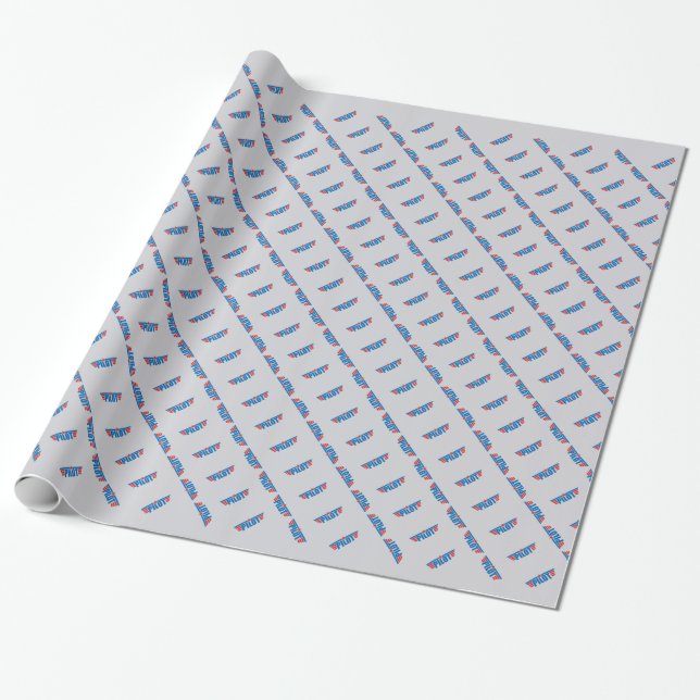 Papier Cadeau Insigne d'ailes du pilote - Aviation (Déroulé)