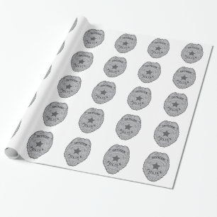 PAPIER CADEAU INSIGNE DE POLICIER