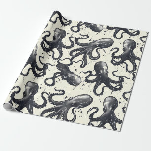 Papier Cadeau Intriguant le papier d'emballage octopi
