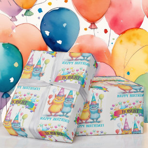 Papier Cadeau Invitation Tous Les Petits Monstres Anniversaire N